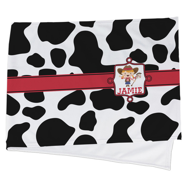 Custom Cowprint Cowgirl Cooling Towel (Personalized)