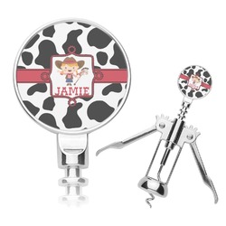 Cowprint Cowgirl Corkscrew (Personalized)