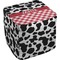 Cowprint Cowgirl Cube Poof Ottoman (Bottom)