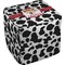 Cowprint Cowgirl Cube Poof Ottoman (Top)