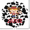Cowprint Cowgirl Custom Shape Iron On Patches - L - APPROVAL