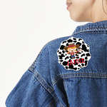 Cowprint Cowgirl Large Custom Shape Patch (Personalized)