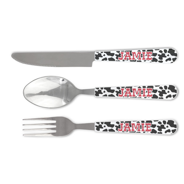 Custom Cowprint Cowgirl Cutlery Set (Personalized)