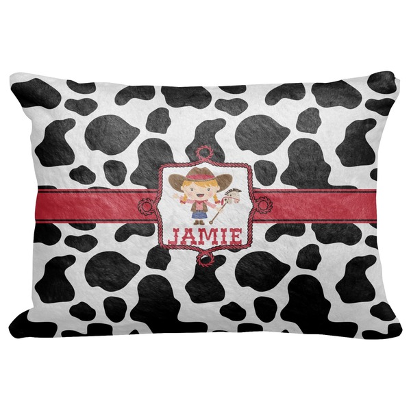 Custom Cowprint Cowgirl Decorative Baby Pillowcase - 16"x12" (Personalized)