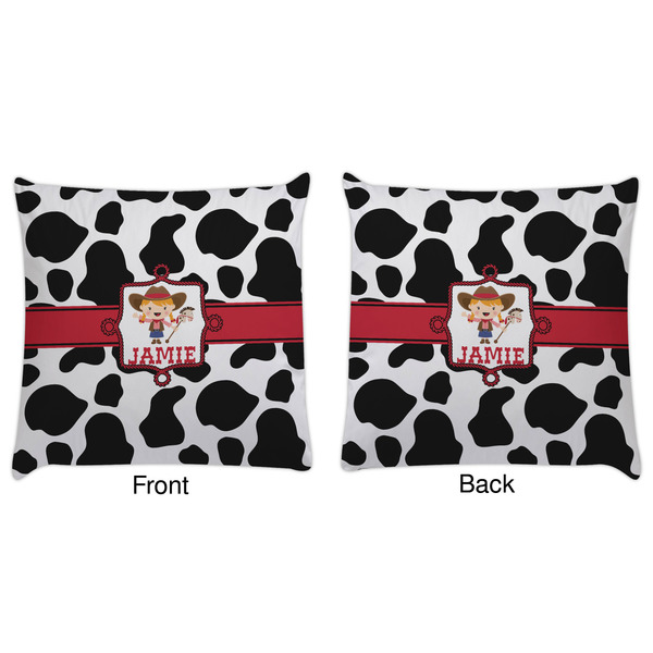 Cowprint Cowgirl Decorative Pillow Case - Approval