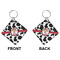 Cowprint Cowgirl Diamond Keychain (Front + Back)