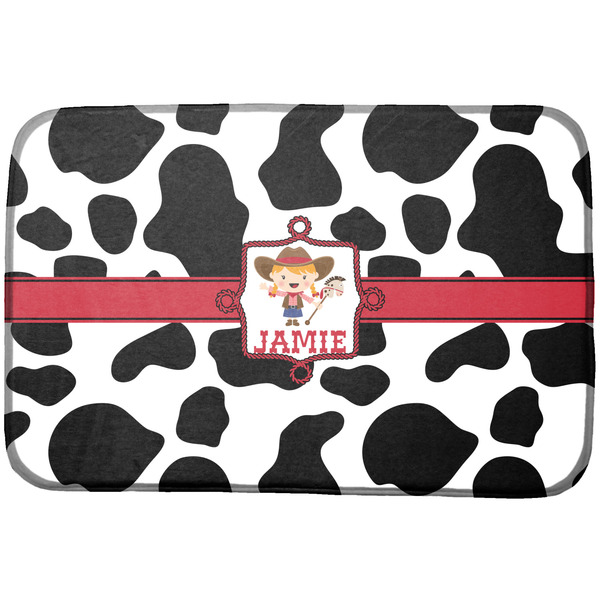 Custom Cowprint Cowgirl Dish Drying Mat (Personalized)