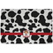 Cowprint Cowgirl Dog Food Mat - Small without bowls