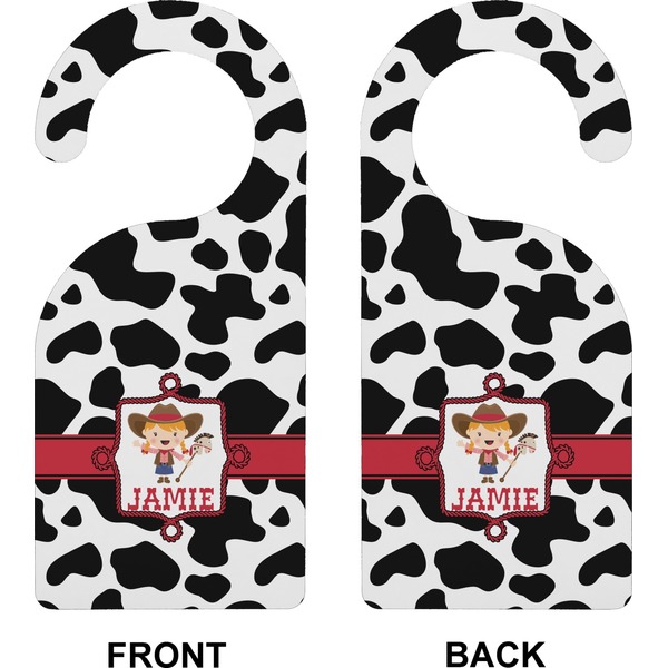 Cowprint Cowgirl Door Hanger (Approval)