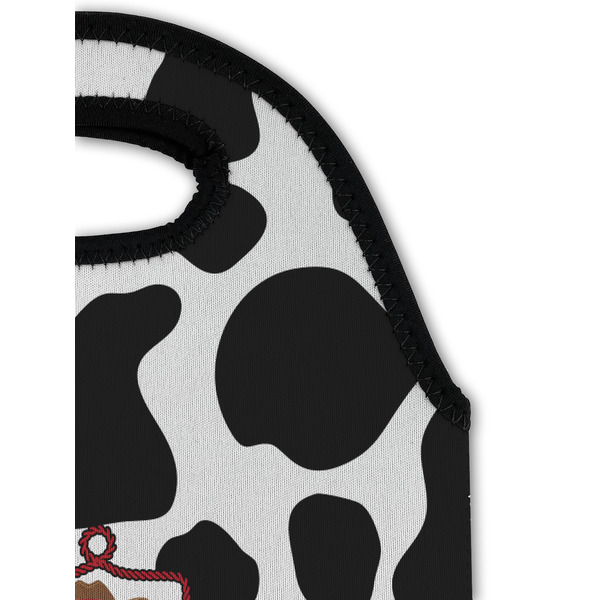 Cowprint Cowgirl Double Wine Tote - Detail 1 (new)