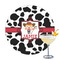 Cowprint Cowgirl Drink Topper - Large - Single with Drink