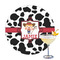 Cowprint Cowgirl Printed Drink Topper (Personalized)