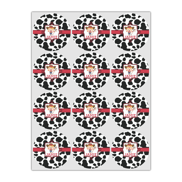 Cowprint Cowgirl Drink Topper - Small - Set of 12