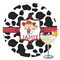 Cowprint Cowgirl Drink Topper - XLarge - Single with Drink