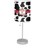 Cowprint Cowgirl 7" Drum Lamp with Shade (Personalized)