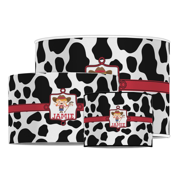 Cowprint Cowgirl Drum Lampshades - MAIN