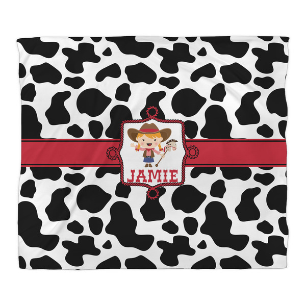 Cowprint Cowgirl Duvet Cover - King - Front