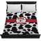 Cowprint Cowgirl Duvet Cover - Queen - On Bed - No Prop