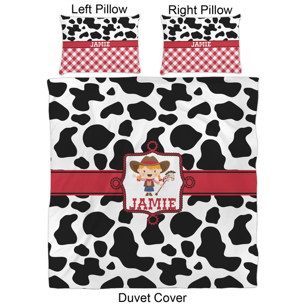 Cowprint Cowgirl Duvet Cover Set - Queen - Approval