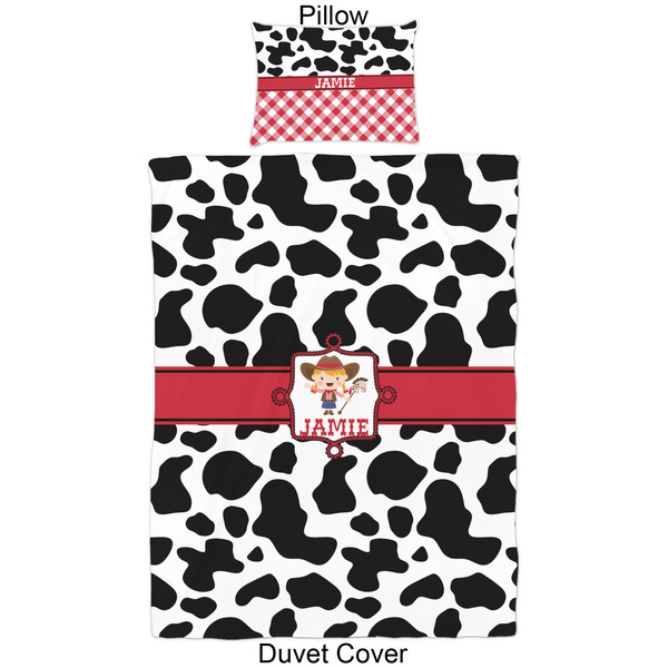 Cowprint Cowgirl Duvet Cover Set - Twin - Approval