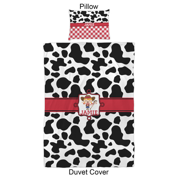 Cowprint Cowgirl Duvet Cover Set - Twin XL - Approval