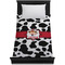 Cowprint Cowgirl Duvet Cover - Twin - On Bed - No Prop