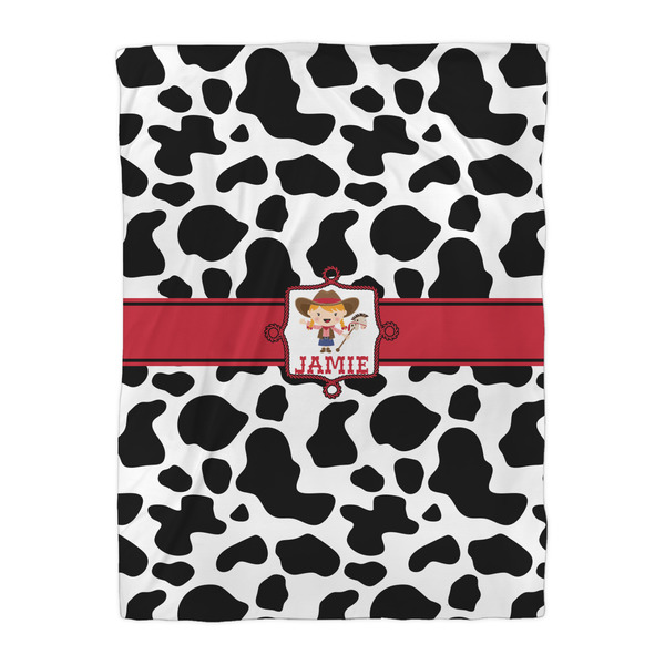 Cowprint Cowgirl Duvet Cover - Twin XL - Front