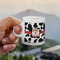 Cowprint Cowgirl Espresso Cup - 3oz LIFESTYLE (new hand)
