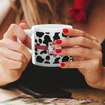 Cowprint Cowgirl Double Shot Espresso Cup - Single (Personalized)