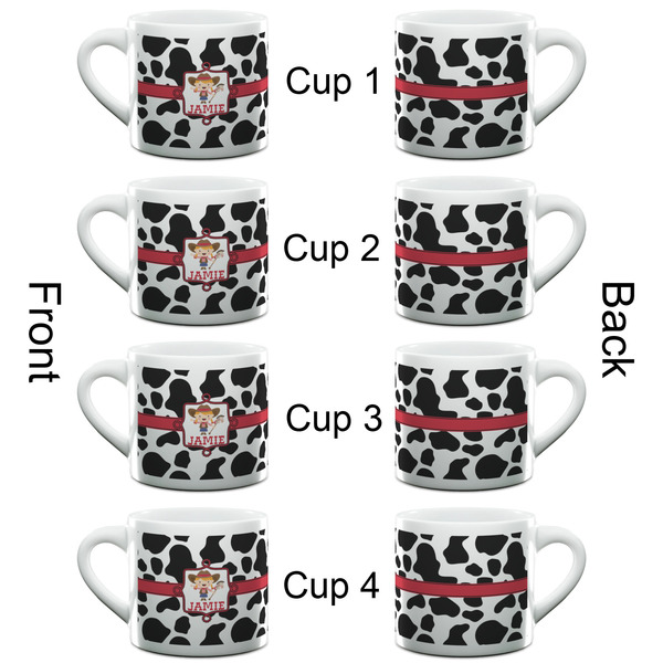Cowprint Cowgirl Espresso Cup - 6oz (Double Shot Set of 4) APPROVAL