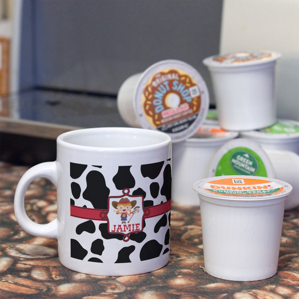 Cowprint Cowgirl Espresso Cup - Single Lifestyle