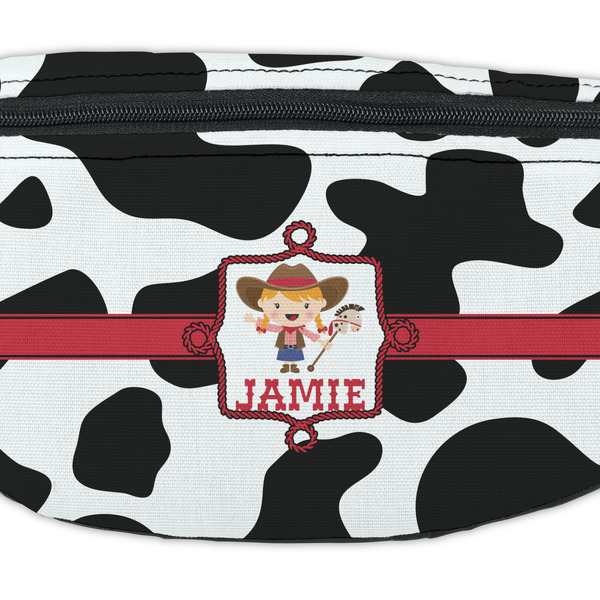 Cowprint Cowgirl Fanny Pack - Closeup
