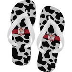 Cowprint Cowgirl Flip Flops - Small (Personalized)