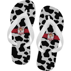 Cowprint Cowgirl Flip Flops - XSmall (Personalized)