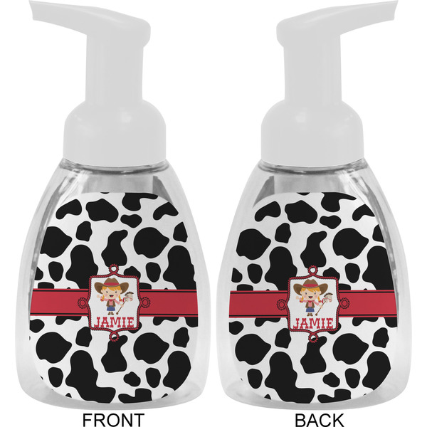 Cowprint Cowgirl Foam Soap Bottle Approval - White