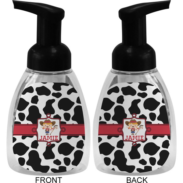 Cowprint Cowgirl Foam Soap Bottle (Front & Back)