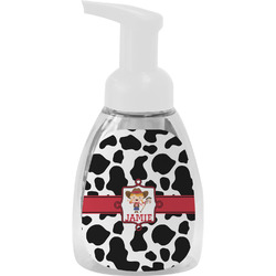 Cowprint Cowgirl Foam Soap Bottle - White (Personalized)