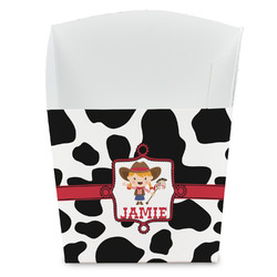 Cowprint Cowgirl French Fry Favor Boxes (Personalized)