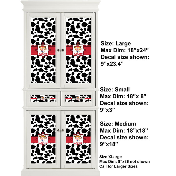 Cowprint Cowgirl Full Cabinet (Show Sizes)