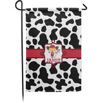 Cowprint Cowgirl Small Garden Flag - Single Sided w/ Name or Text