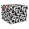 Cowprint Cowgirl Gift Boxes with Lid - Canvas Wrapped - X-Large - Front/Main