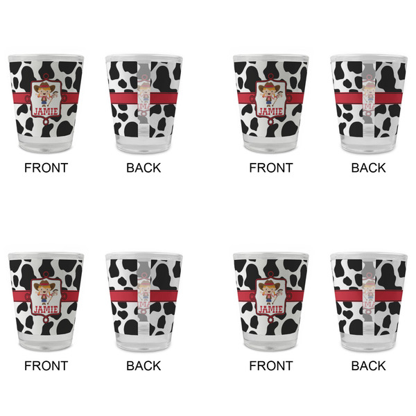 Cowprint Cowgirl Glass Shot Glass - Standard - Set of 4 - APPROVAL