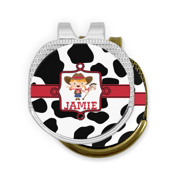 Cowprint Cowgirl Golf Ball Marker Hat Clip - PARENT/MAIN