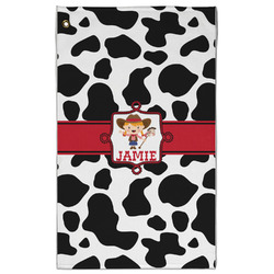Cowprint Cowgirl Golf Towel - Poly-Cotton Blend w/ Name or Text