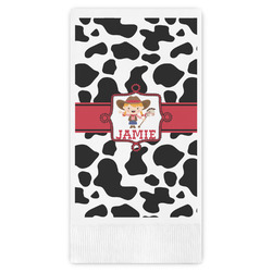 Cowprint Cowgirl Guest Paper Towels - Full Color (Personalized)