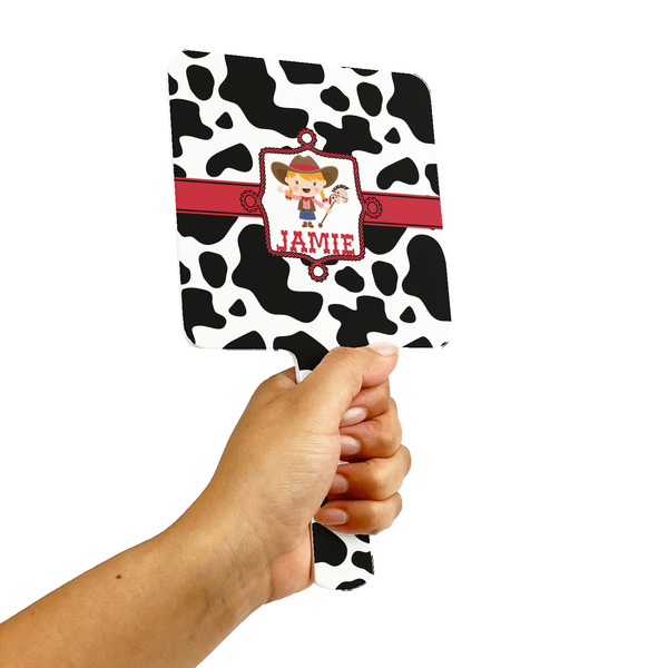 Cowprint Cowgirl Hand Mirrors - Alt View