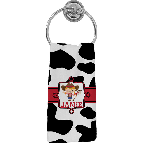 Custom Cowprint Cowgirl Hand Towel - Full Print (Personalized)