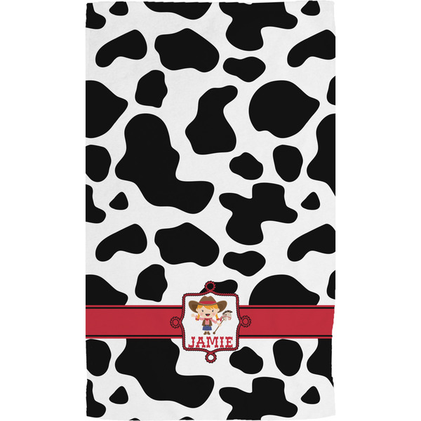 Cowprint Cowgirl Hand Towel (Personalized)