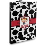 Cowprint Cowgirl Hardbound Journal - 7.25" x 10" (Personalized)