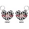 Cowprint Cowgirl Heart Keychain (Front + Back)